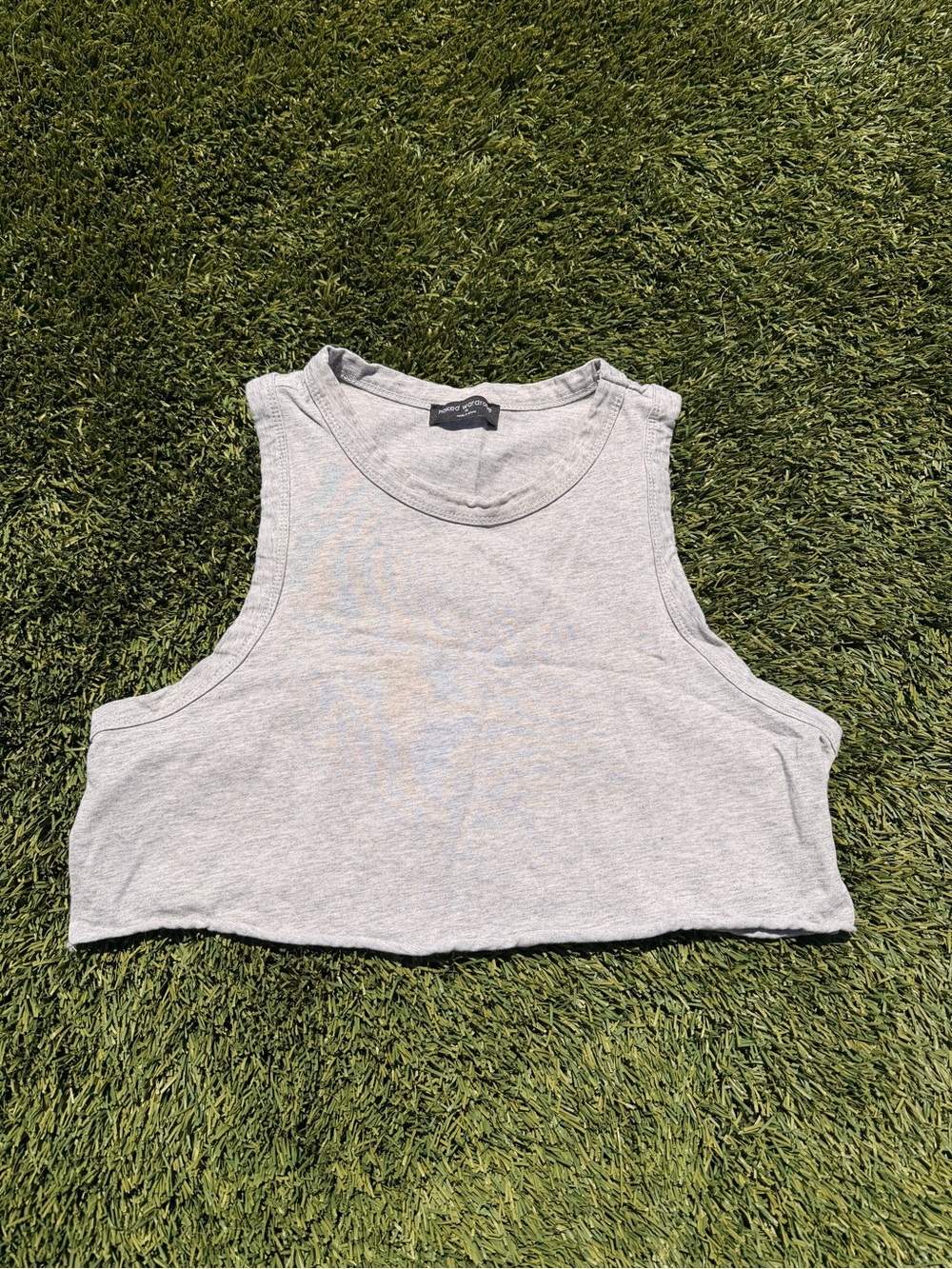 naked wardrobe Light Gray Cropped Tank - Sleeveless Crew